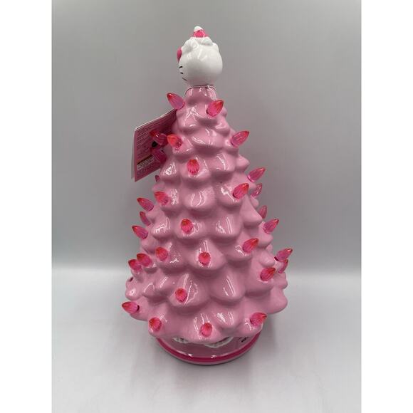 New Hello Kitty Ceramic Christmas Tree with Lights PINK 12” Light-Up Large - Picture 5 of 8